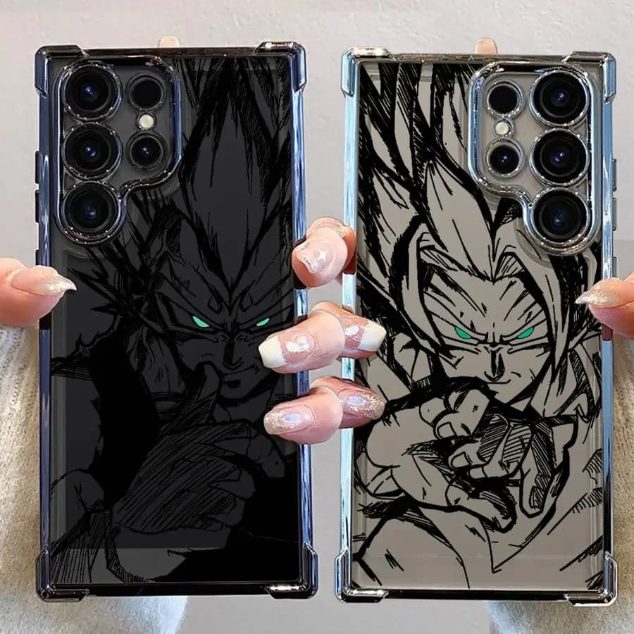 Soft Cover Case for Samsung Galaxy S21 Plus S22 Ultra S23 S20 FE S24 S25 Edge Dragon Ball Goku Vegeta