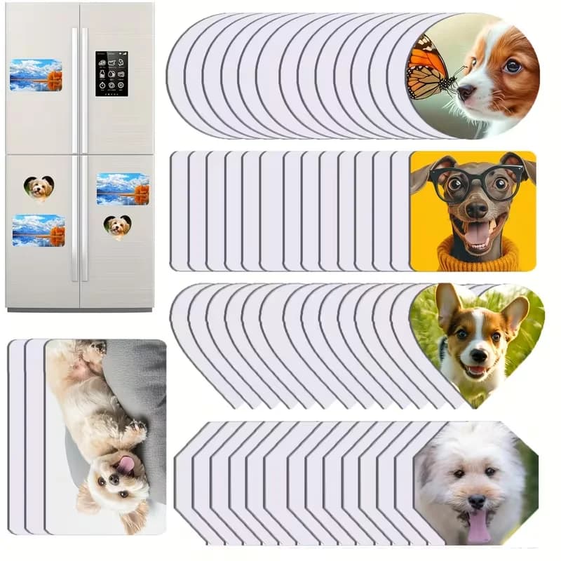 DIY Photo Sublimation Blank Magnets Various Shapes - Personalized Home Decor Ornament for Refrigerator And Cabinet