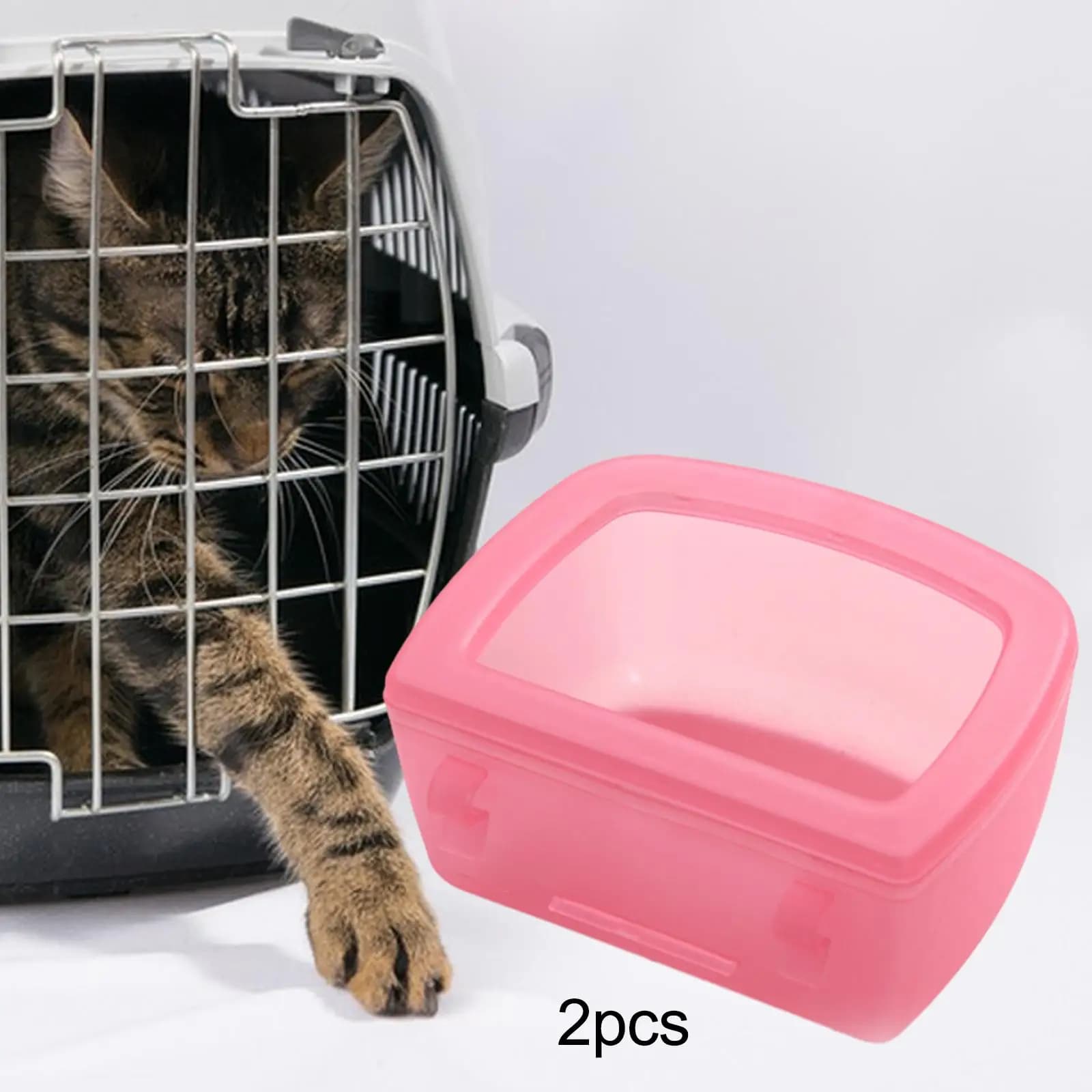 Secure Pet Crate Bowls for Wire Enclosures - Reliable Water and Food Set