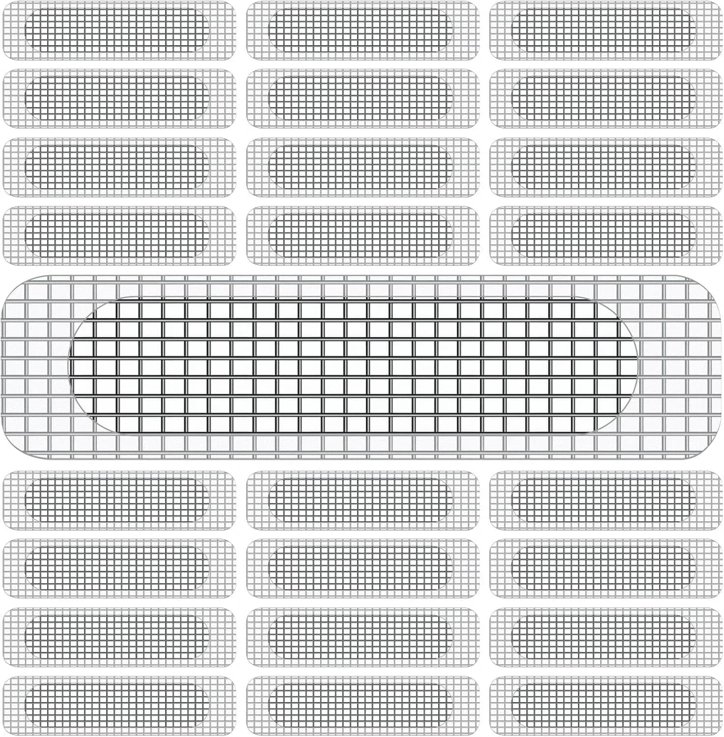 Window Weep Hole Screen Patch Strong Sticky Waterproof Sun Resistant Drain Quickly Weep Hole Covers Fiberglass Window Screen