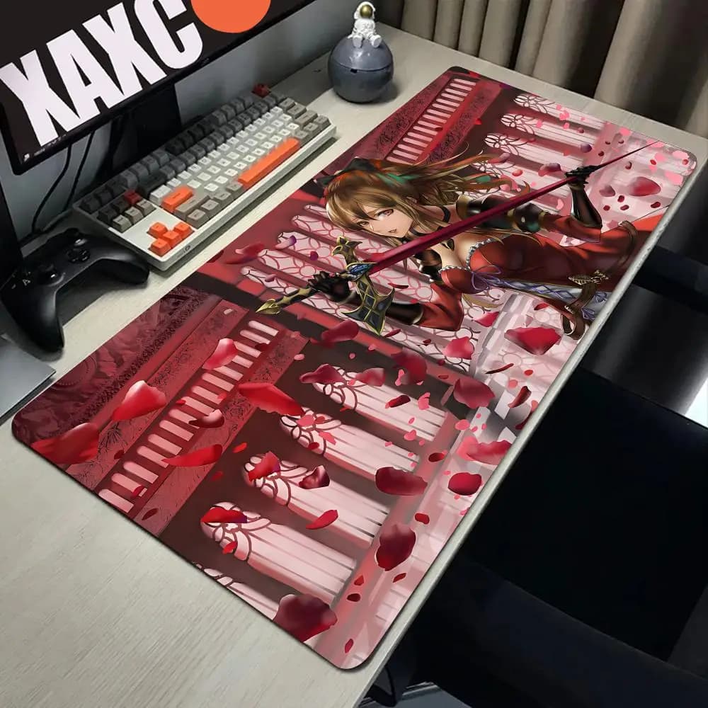 Vira Lilie Granblue Fantasy Anime Tappetino per mouse grande Tappetino per mouse Tappetino per mouse da ufficio Gioco Tappetino da gioco per scrivania creativo