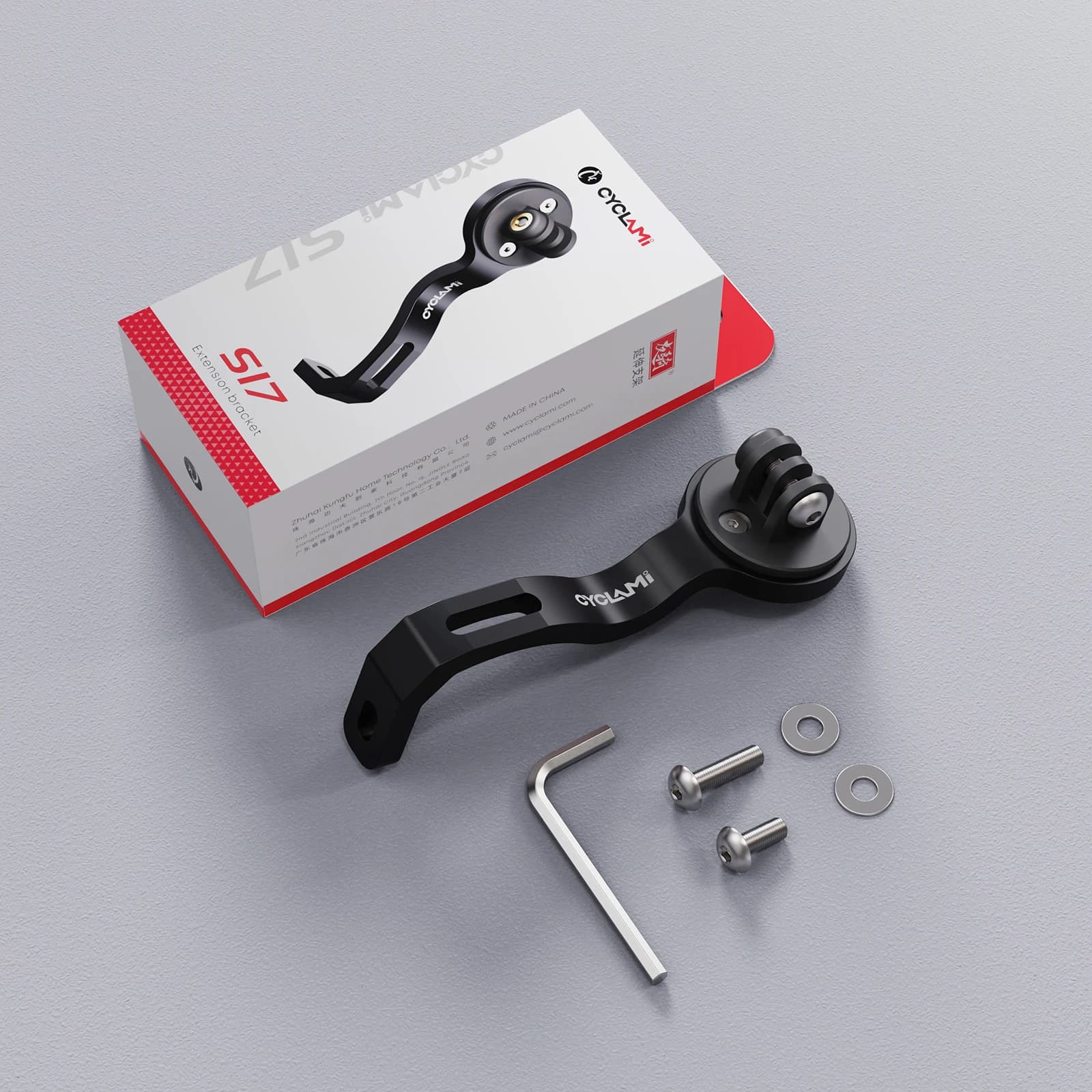 CYCLAMI S17 folding lighthouse support in aluminium alloy for sports camera GOPRO, bicycle accessories Brompton