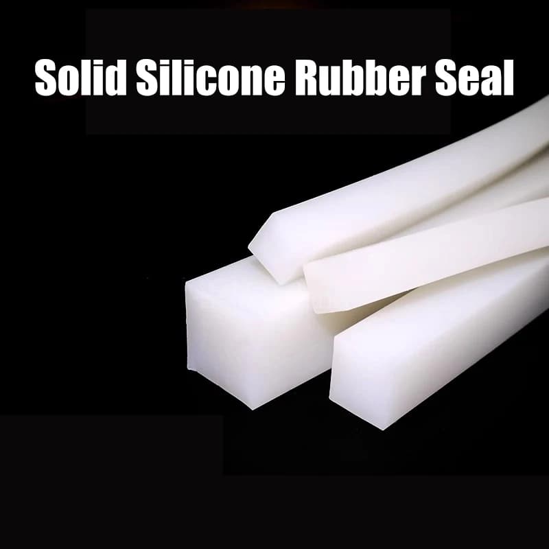 Striscia sigillante in gomma siliconica solida Striscia quadrata bianca resistente alle alte temperature Guarnizione 5/6/8/10/12/15/16/18/20/25/30mm