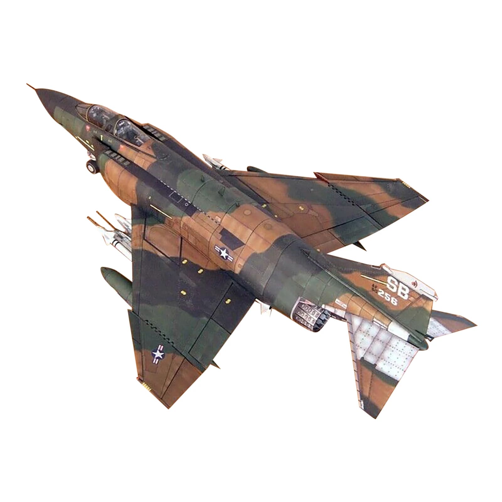 1/33 Bilancia US F-4B Modello di carta da combattimento Set smontato Aerei militari Kit di puzzle di carta Modelli di aeroplani smontati Giocattoli Regali