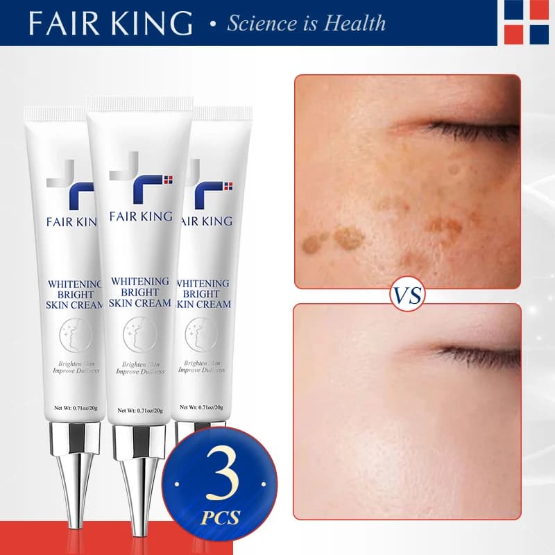 3 pieces effective face cream whitening remove dark spots melanin vitamin C lightening serum face repair fade freckles skin care