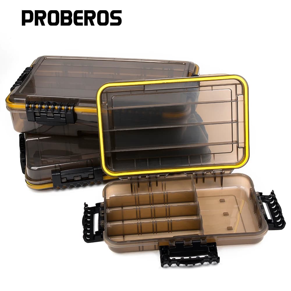 PROBEROS Scatola Impermeabile per Attrezzatura da Pesca, Grande Capacità, Contenitore per Accessori, Scatola per Ami e Esche Finte, Forniture per la Pesca