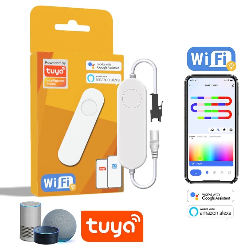 Controller indirizzabile TUYA WIFI RGBIC Dimmer 12-24V Controller Smartlife per strisce WS2811 1603 Funziona con Alexa Google Assistant