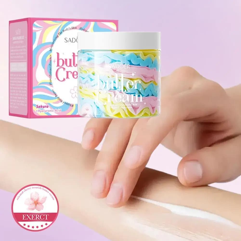 Moisturize Dryness Rough Skin Original Face Body Care Sakura Hyaluronic Acid Nourish Skin Body Lotion 180g Organic Butter Cream