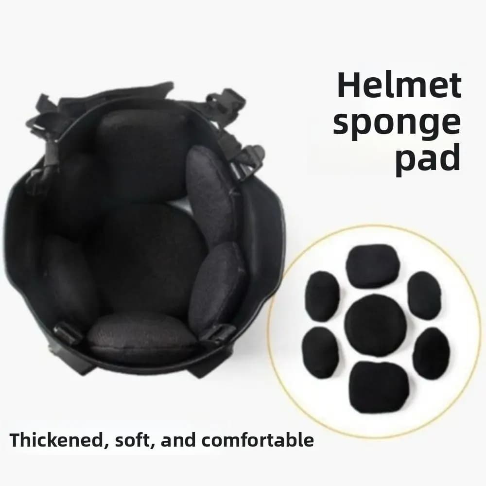 7 pezzi di nuove imbottiture flessibili per casco, morbide con adesivo, in schiuma antiurto, regolabili e portatili, per moto e biciclette