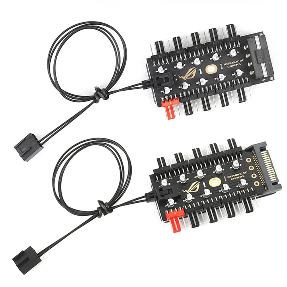 Adattatore per controller presa di alimentazione prolunga per ventola di raffreddamento PWM da 1 a 10 a 4 pin