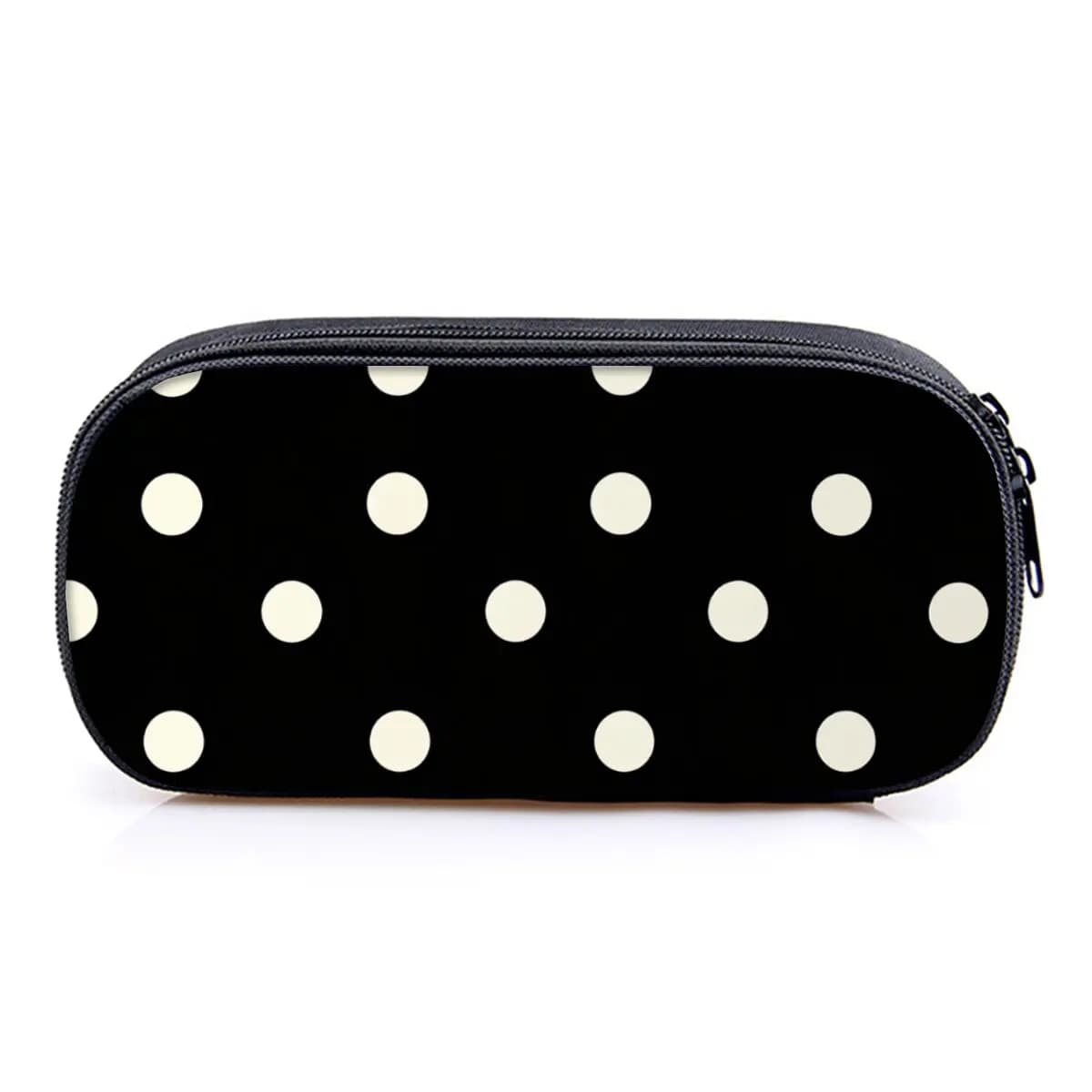 Astuccio a strati con stampa a pois, borsa per penne piatta 2D di qualità, il miglior regalo per ragazzi/ragazze, materiale scolastico