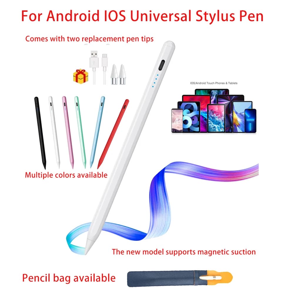 Penna stilo universale per touchscreen capacitivo Android e iOS compatibile con tablet iPad Apple Pencil Huawei Xiaomi Samsung