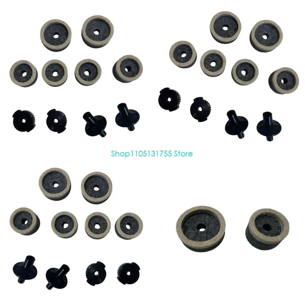 K0EF Standard Size Cymbal Stand Felt Pads Plastic Drum Sleeve Cymbal Stand Sleeve Set