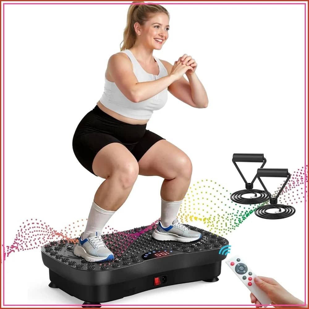 Vibration Plate Fitness Platform Exercise Machine Full Body Shaker for Weight Loss & Fat Burner, Home & Office Use