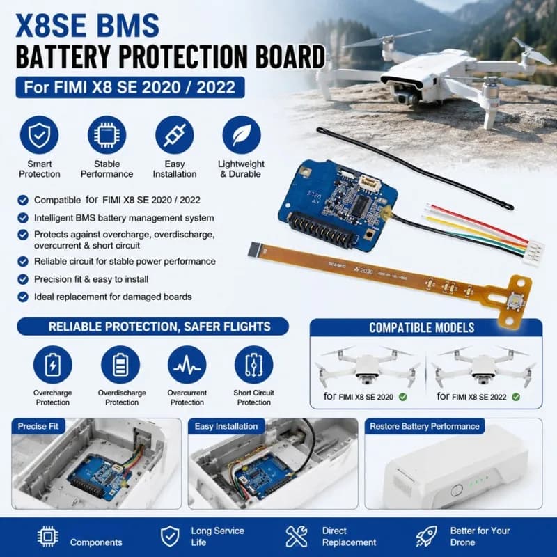 B67C Battery Protection Board For FIMI X8SE 2020/For 2022 Drone X8SE BMS Battery Management Circuit Replacement