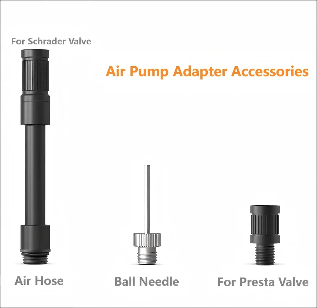 Generic Air Pump Inflator Extension Hose, Bike Pump Tire Inflator Hose Adapter, with Presta Valve & Schrader Valve Adaptor
