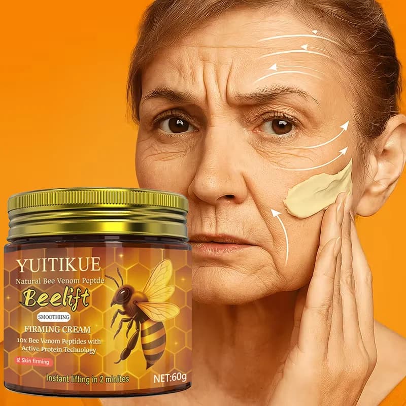 YUITIKUE 10x Crema al Veleno d'api 60g - Sollevamento istantaneo da 2 minuti, Leviga le rughe e ammorbidisce la pelle, 10x peptidi e formula proteica