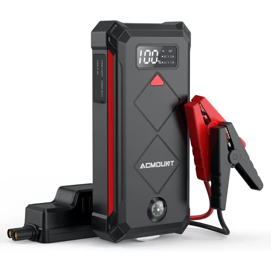 Avviatore di emergenza per auto Batteria di avviamento di emergenza al litio di picco 5000A per motori diesel fino a 10,0 litri a gas o 8,0 litri sicuro 12 V P