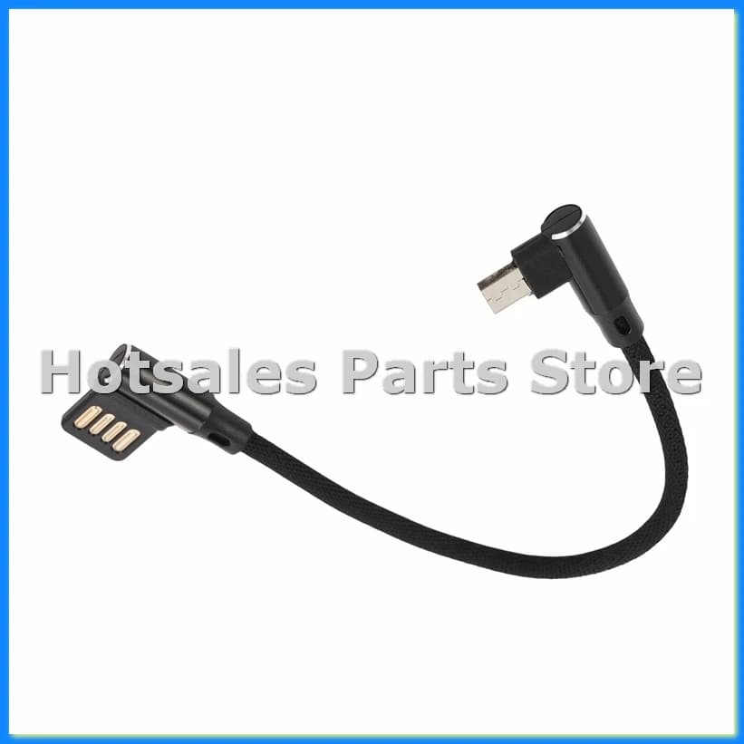 Cavo di ricarica dati a doppio gomito USB 2.0 da 15 cm micro-usb 5 pin ad angolo retto a sinistra da 90 gradi per tablet e telefono V8-FS