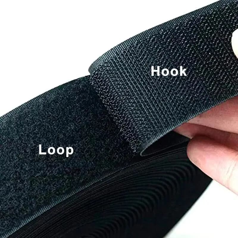 50mm Non-adhesive Hook and Loop Fastener Tape Black White Sew-on Strap Magic Nylon Strip for Home DIY Clothing Sewing Supplies
