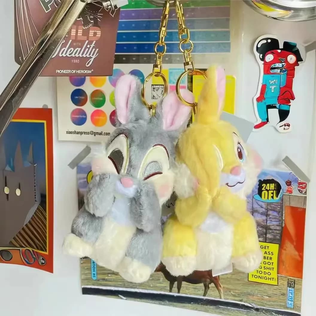 Tokyo Disney Bambi Kawaii Thumper Coniglio Cartone Animato Peluche Anime Action Figure Ciondolo Giocattolo per Bambini Natale Ragazza
