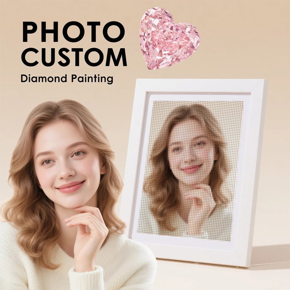 HUACAN Diamante Mosaico Foto personalizzata Punto croce Decorazioni per la casa Ricamo con diamanti con il tuo trapano rotondo quadrato completo personalizzato