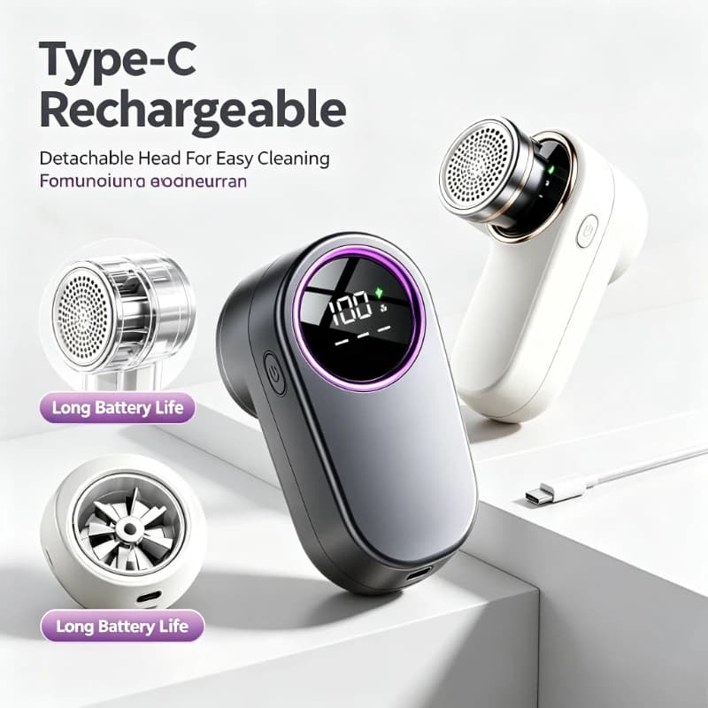 Mini Electric Clothes Lint Shaver Rechargeable Sweater Defuzzer Portable Fuzz Remover Fabric Trimmer Home Travel Essential