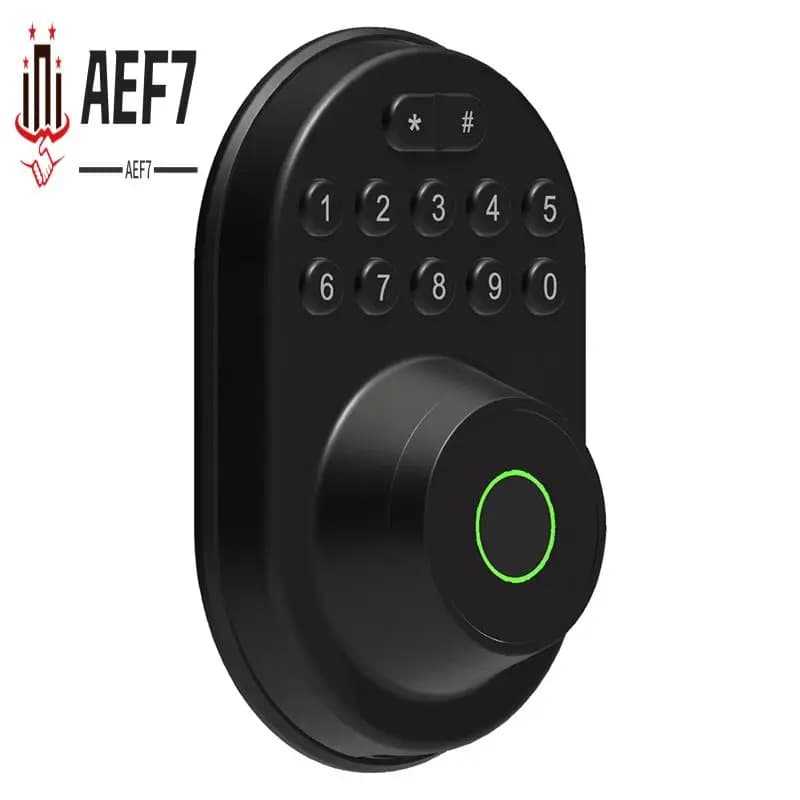 AEF7-Tuya BLE Blocco con catenaccio per impronte digitali Blocco digitale intelligente APP Ritardo blocco automatico con password di chiusura/chiave/APP Sblocco remoto