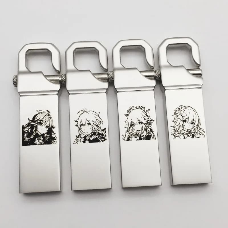 Gioco Anime GS IMPACT 2026 Cos AlHaitham Tartaglia Cyno Kamisato Ayato Ecc. Chiavetta USB Versione Q Carina con Ciondolo, Regalo