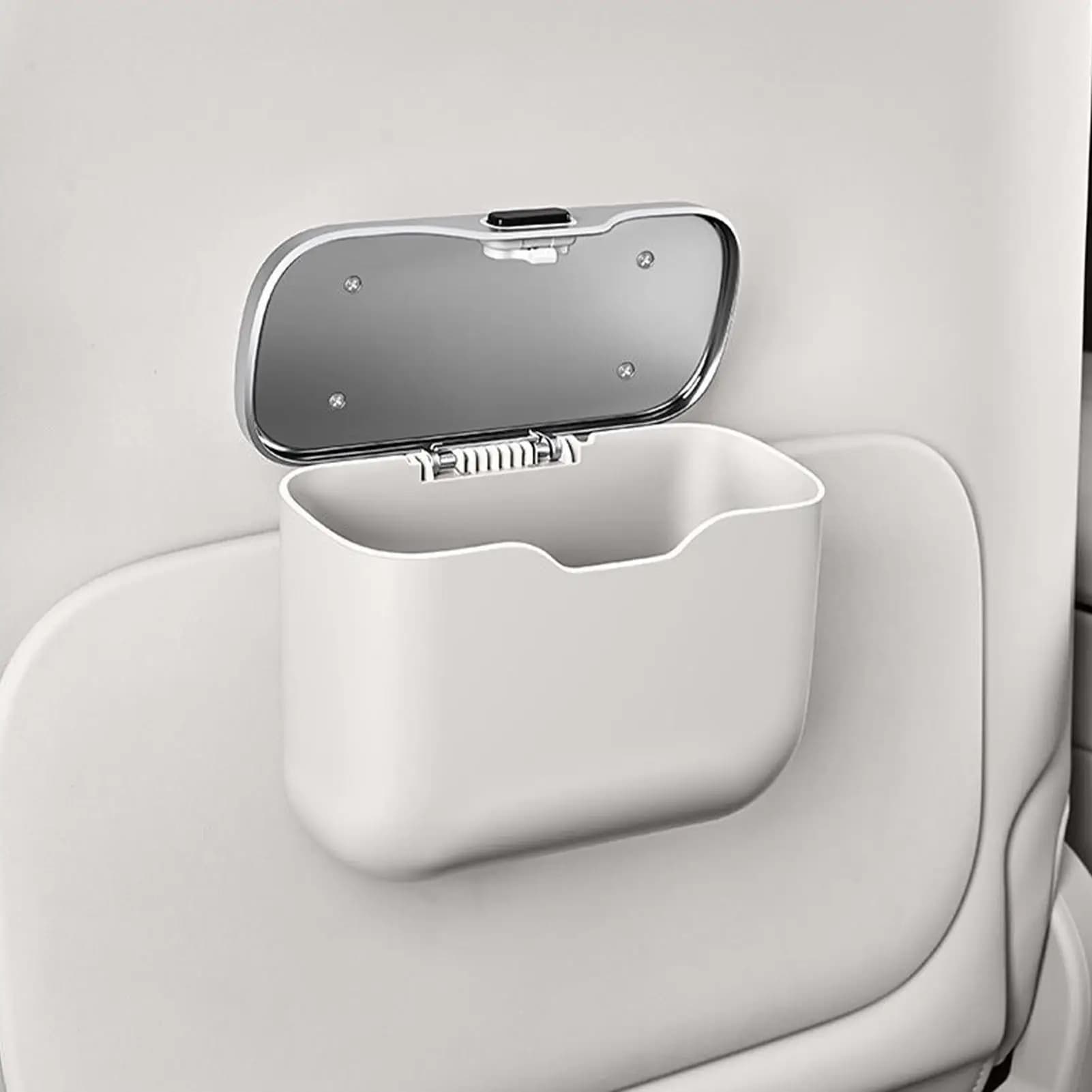 Bidone della spazzatura per auto a tenuta stagna Bidone della spazzatura automatico sospeso a prova di odore con coperchio per accessori interni per camion SUV RV