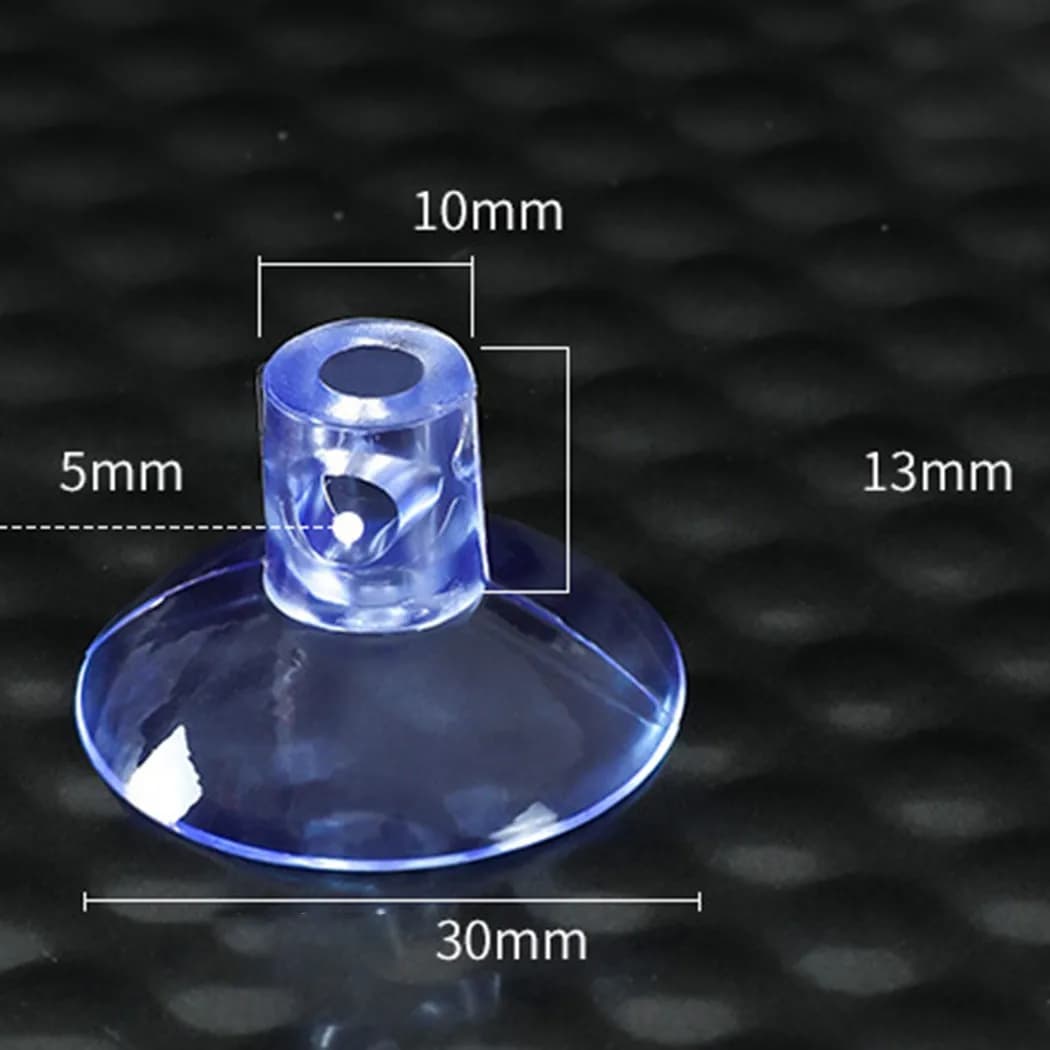 Ganci a ventosa per bagno, trasparenti, a doppia ventosa in plastica e gomma, per appendere a parete o finestra, 10 pz con foro guida laterale