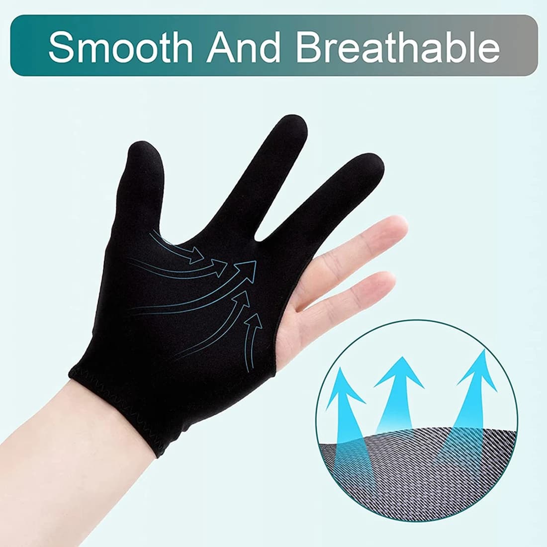 22 Pieces Billiard Gloves 3 Finger Cue Shooter Pool Gloves Sport Gloves For Women&Men Both Left And Right Hand,Black Highly Reco