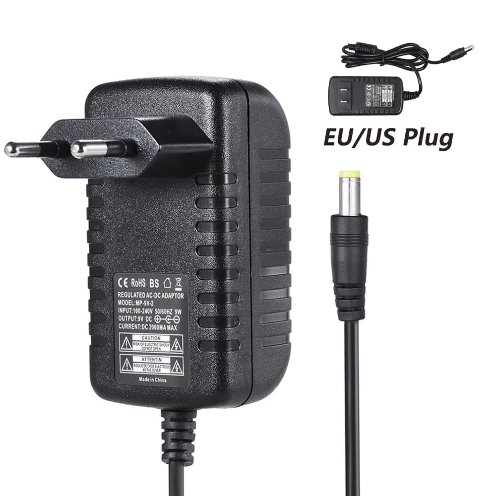 MAT-9V adattatore di alimentazione effetto 2A adatto per effetti per chitarra e basso 100 ~ 240V/110 ~ 240V ingresso spine ue e usa