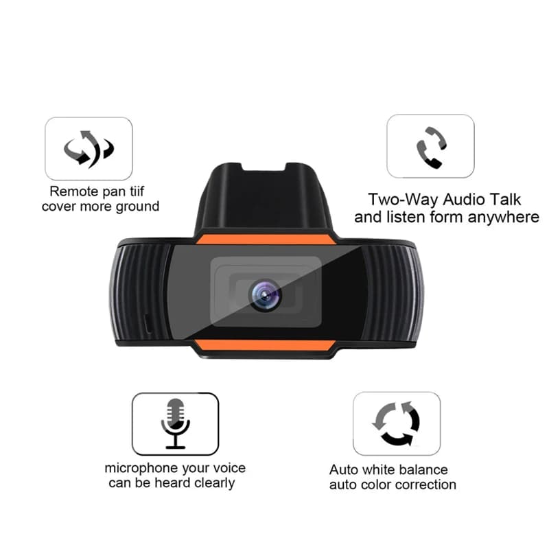1080P Full HD con microfono Webcam USB Web Camera USB Plug And Play Videochiamata Web Cam per PC Computer Desktop Gamer Webcast
