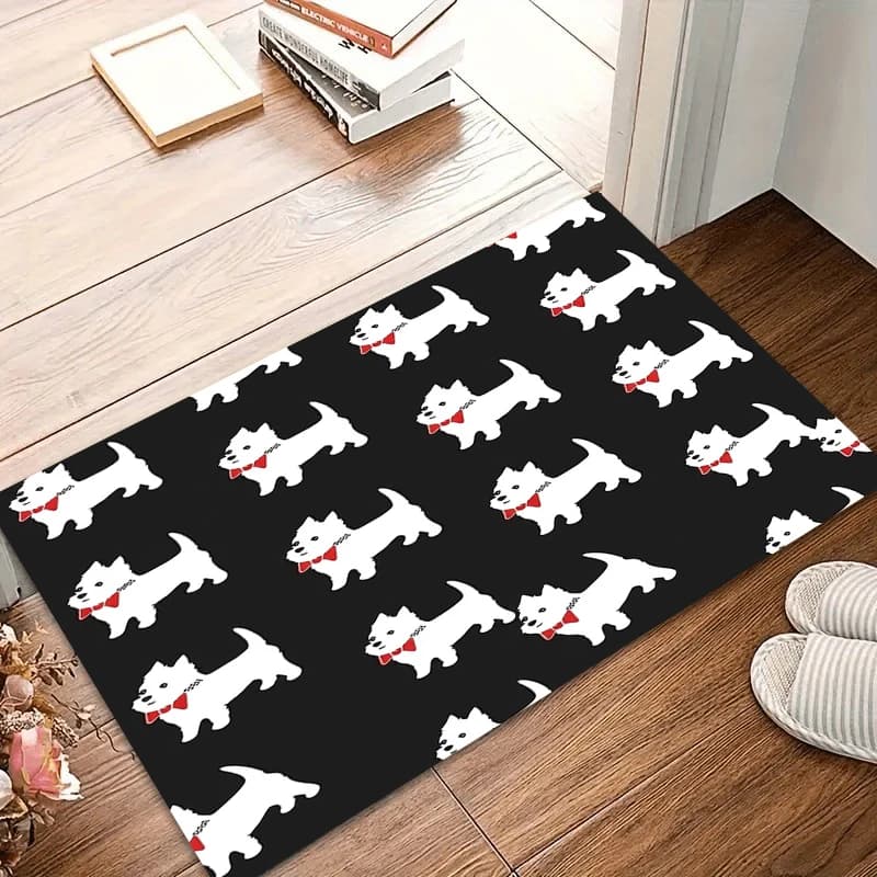 Carpet and Carpet for Cani Westie Bianchi, Anti-slip and Washable, for Games Room, Room and Studio, Soft Floor Mat for Home