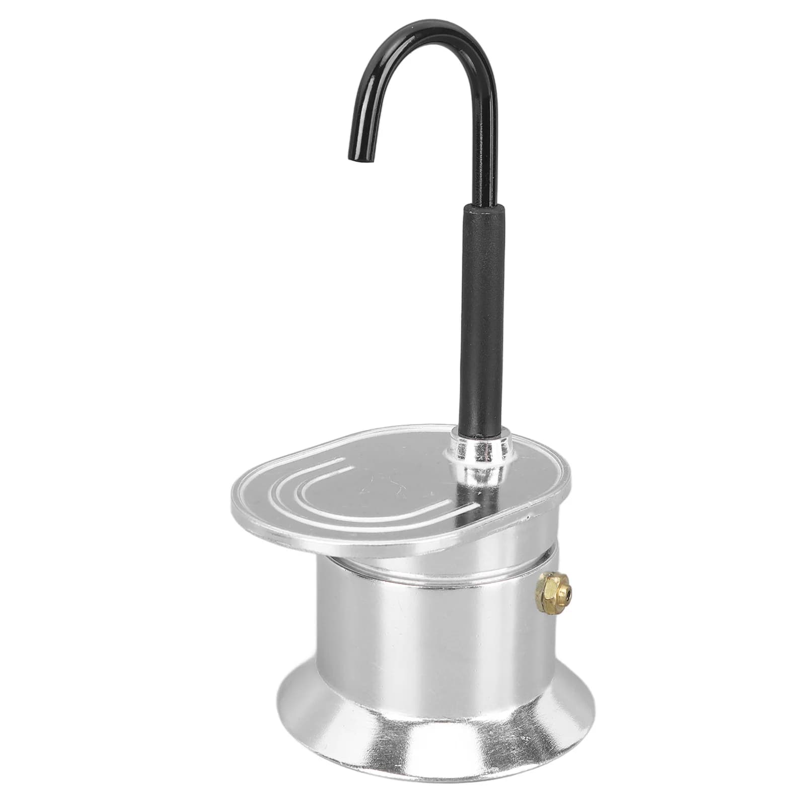 1 tazza 50ML tubo singolo moka pentola beccuccio in lega di alluminio piano cottura caffettiera italiana per feste all'aperto strumento per fare il caffè da viaggio