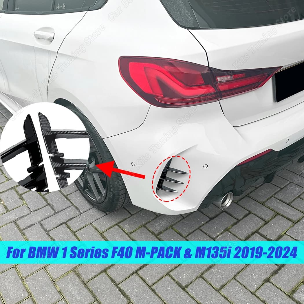 Per BMW serie 1 F40 M-PACK e M135i 2019-2024 paraurti posteriore per auto Spoiler Splitter diffusore Wind Knife Trim Body kit plastica ABS