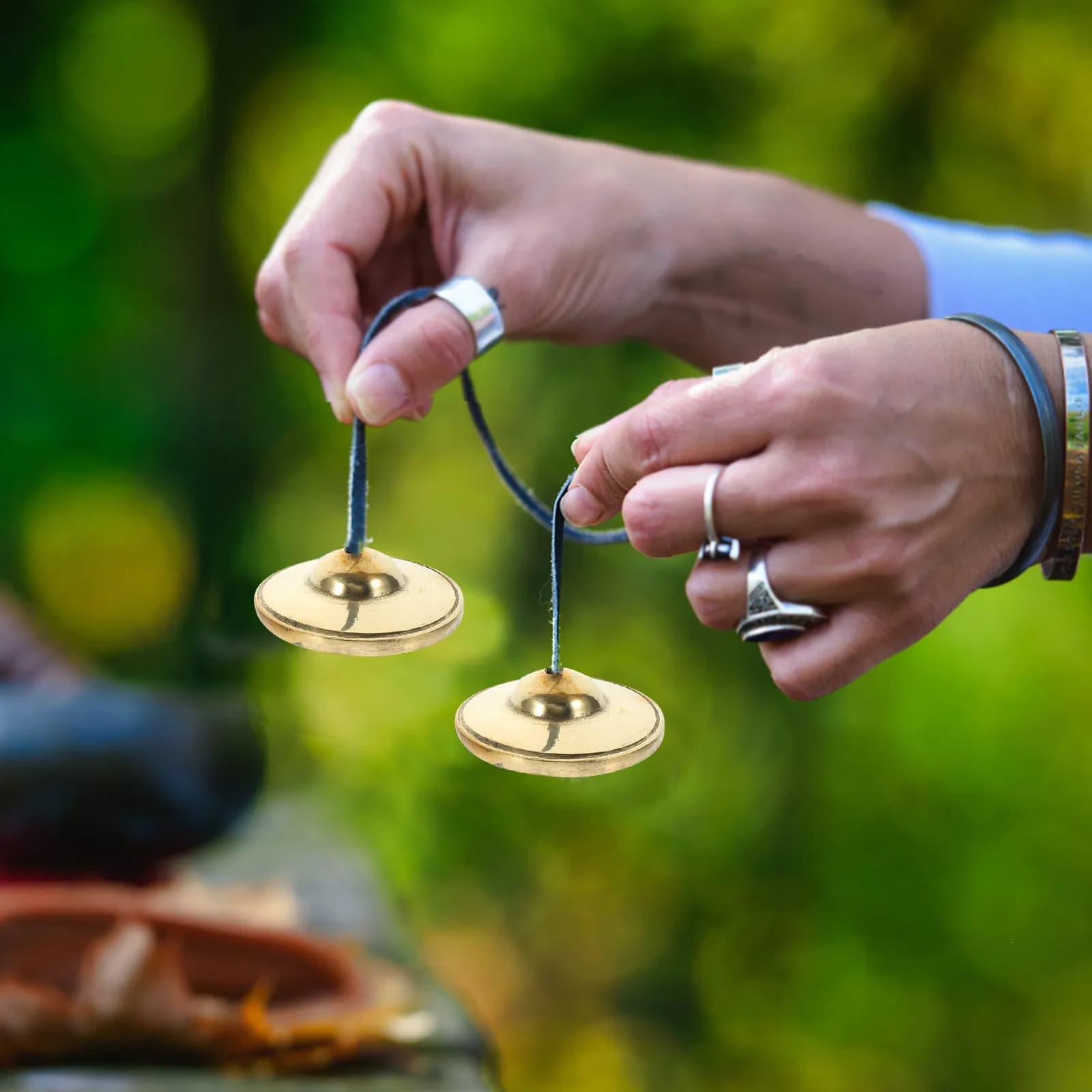 Copper Tibetan Cymbal Bell Meditation Hand Cymbals for Yoga Zen Practices Durable Percussion Instrument Percussion Instrument