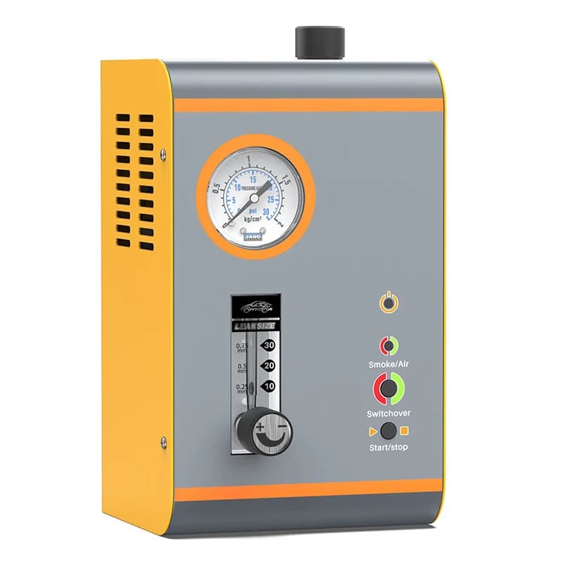 Kit professionale per rilevamento perdite di fumo automobilistico per localizzatore di perdite di tubi dell'olio sottovuoto EVAP con strumenti diagnostici per pompa d'aria incorporata ​