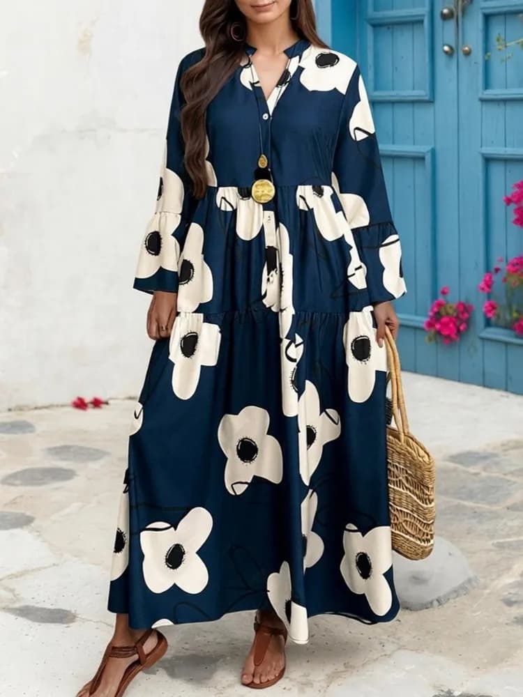 XL-4XL Plus Size Clothes Dresses Women Autumn Winter Robes Long Sleeve Street Style Casual 3XL Big Size Midi Dress Oversized