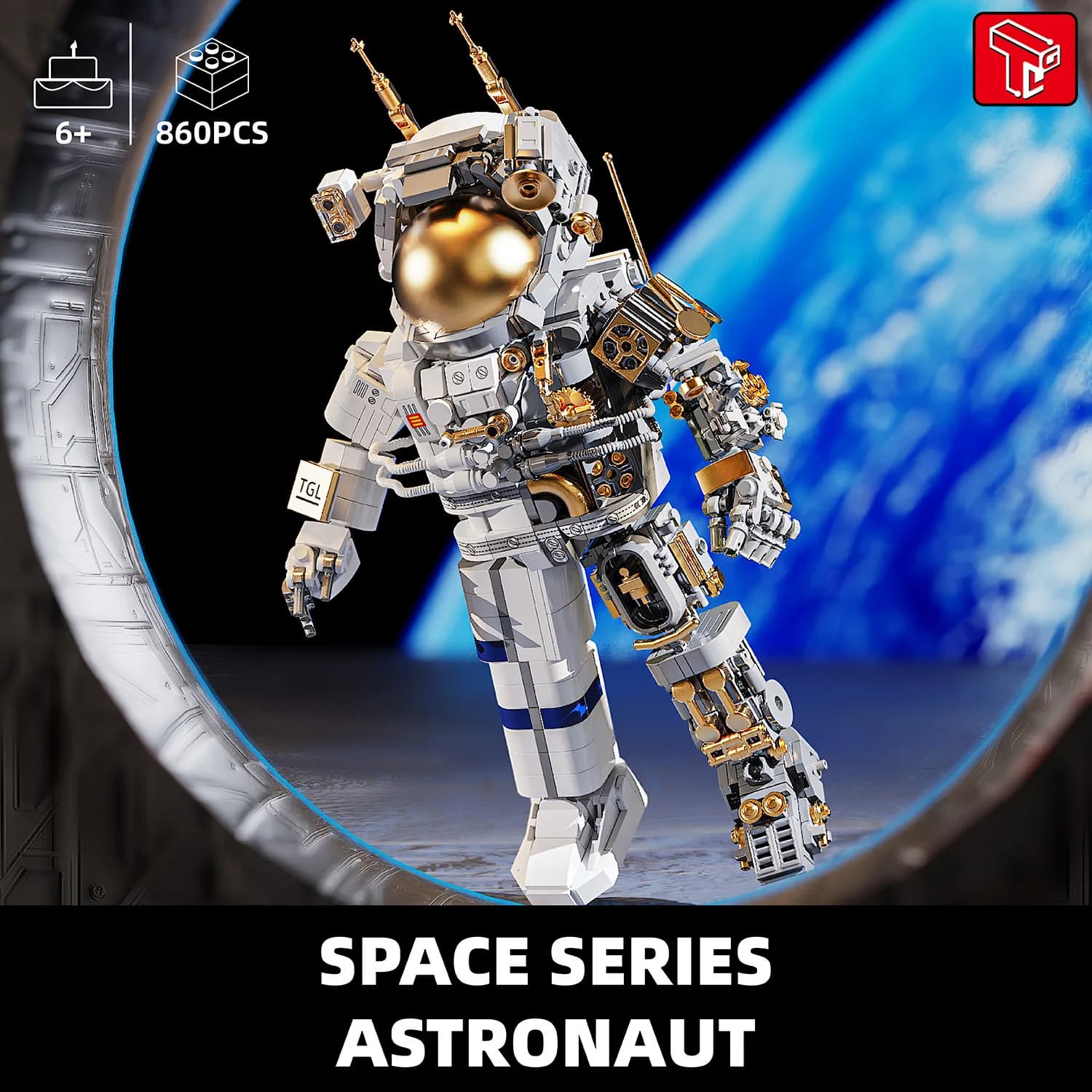 860PCS Building Blocks Giocattolo Astronauta Modello 3D Puzzle Astronauti Aerospazziali Mattoni di Montaggio Giocattoli Educativi Set Regali Di Natale
