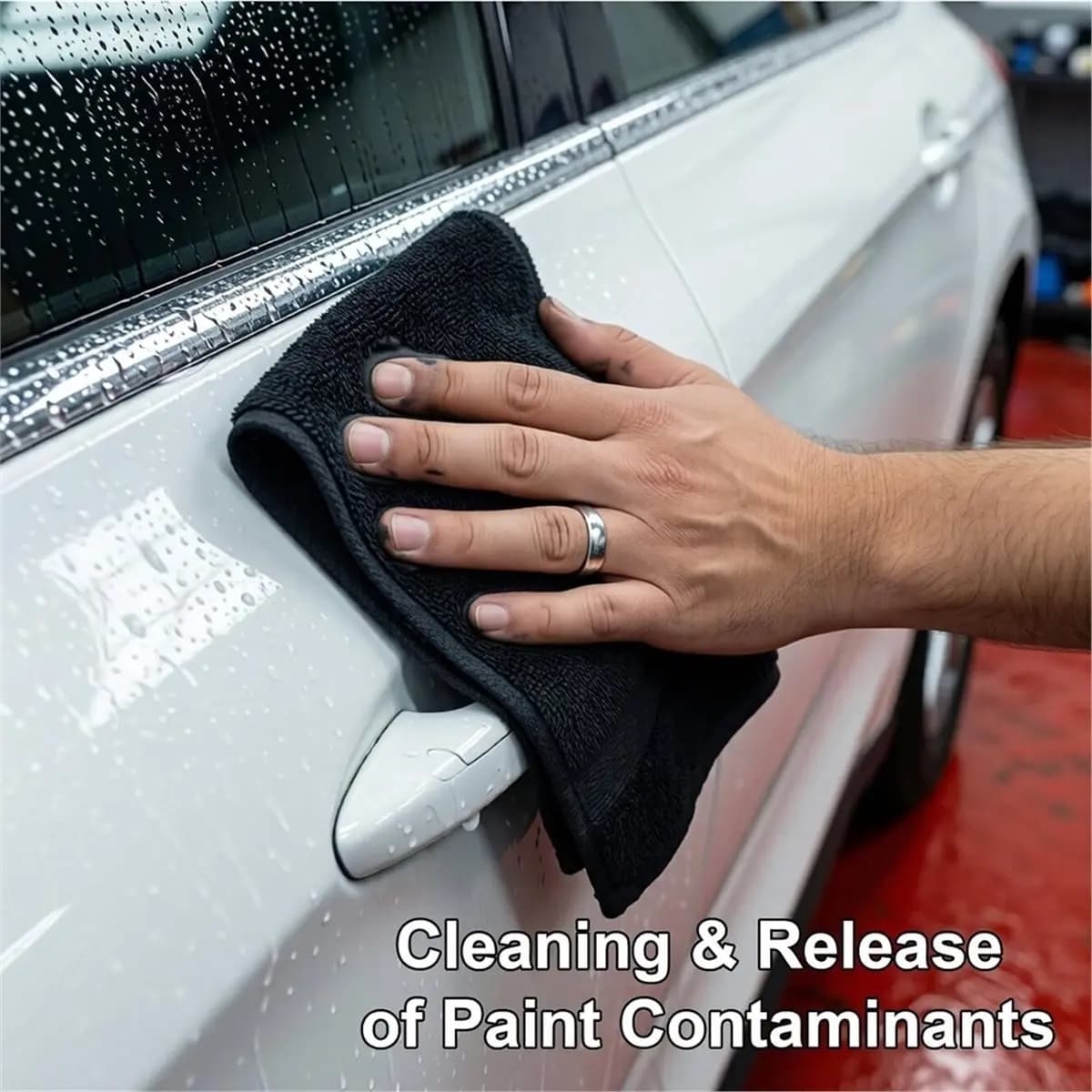 2026 New Tool 3 Pcs 12" X 12" Clay Towel - Auto Detailing Clay Bars Towel - Decontaminate Paint and Glass for Smoth Washing
