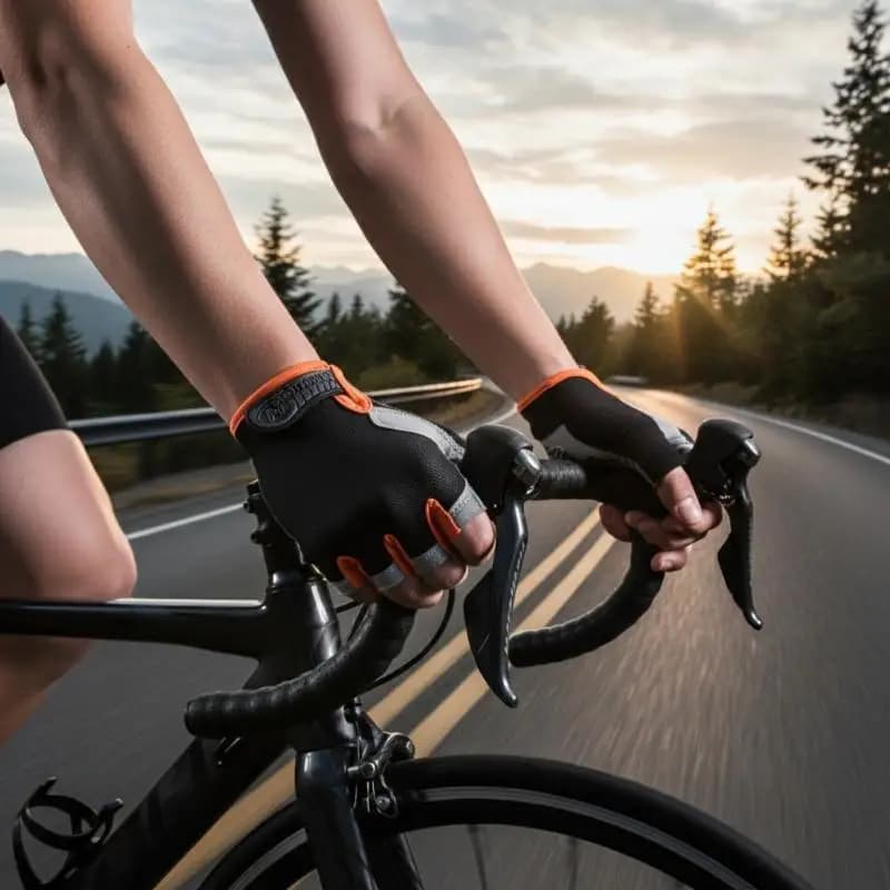 Guanti da Ciclismo Mezze Dita per Uomo e Donna, Antiscivolo, Assorbenti, Traspiranti, Estivi, per Bici, Sport, Palestra e Allenamento