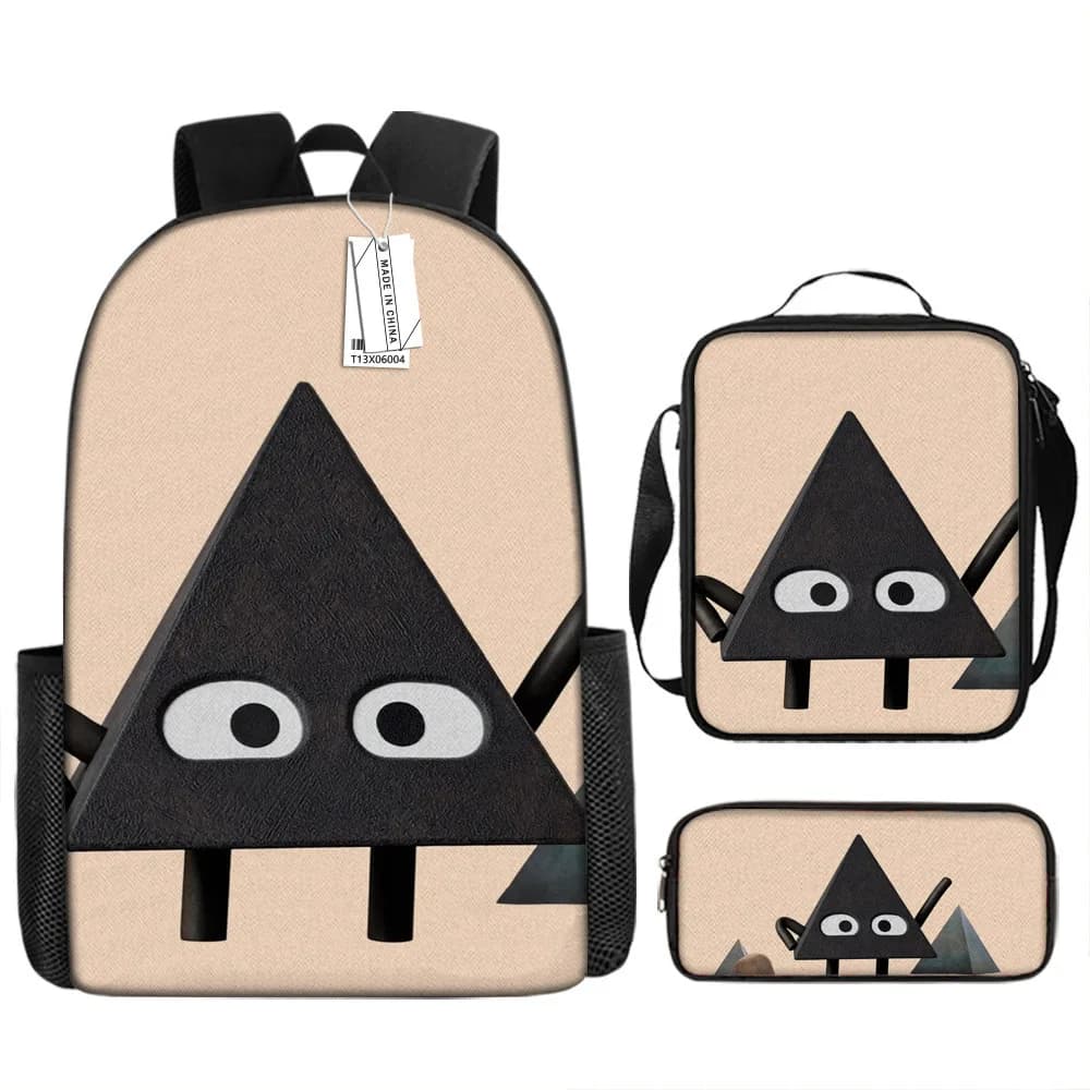 Luxury Novelty Peculiar Cool Shape Island 3D Print 3pcs/Set pupil School Bags Laptop Daypack Backpack Lunch bag Pencil Case