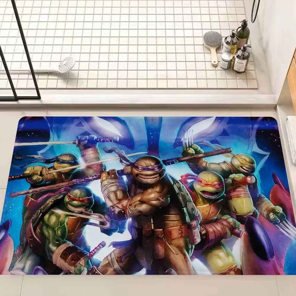 Kitchen Mat Anime N-Ninja Cool T-Turtles, children's room decoration, bedroom, balcony, non-slip tib, living room, alf shadow