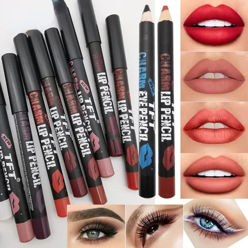 1pc Lip Liner Velvet Matte Lipstick Pen Eye Makeup Eye Shadow Pen Lasting Waterproof Light Easy To Makeup Eyebrow Pen