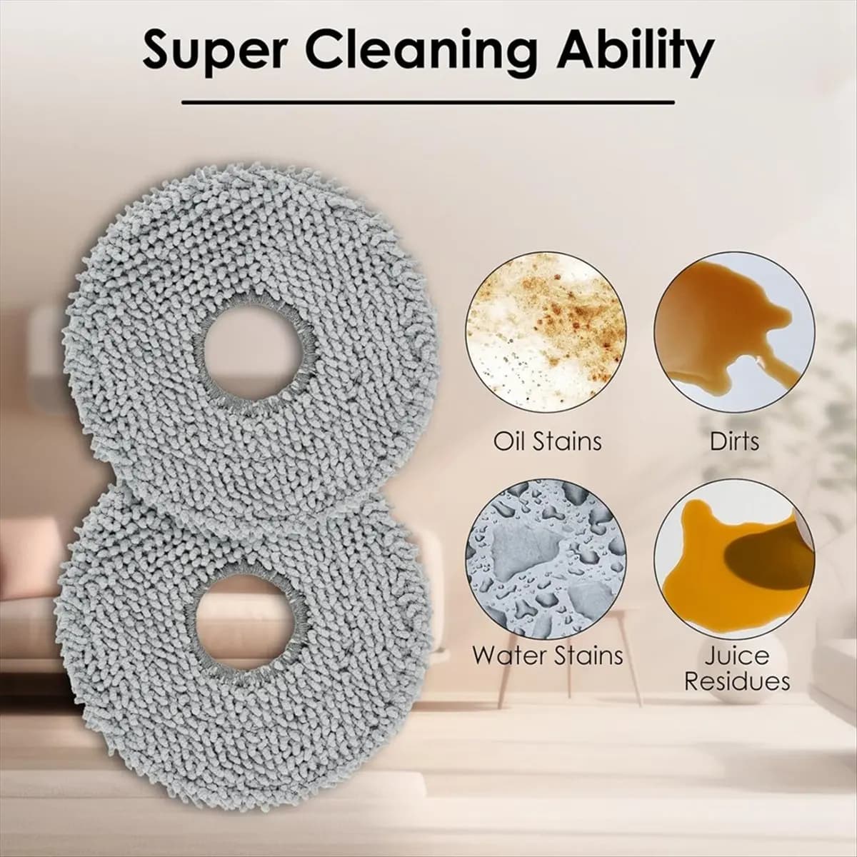 【BRAND NEW】Mop Pads for Saros Z70/Saros 10R/QRevo/Qrevo S/Qrevo Pro/Qrevo Master/Qrevo Slim/Qrevo Curv Vacuum Attachment