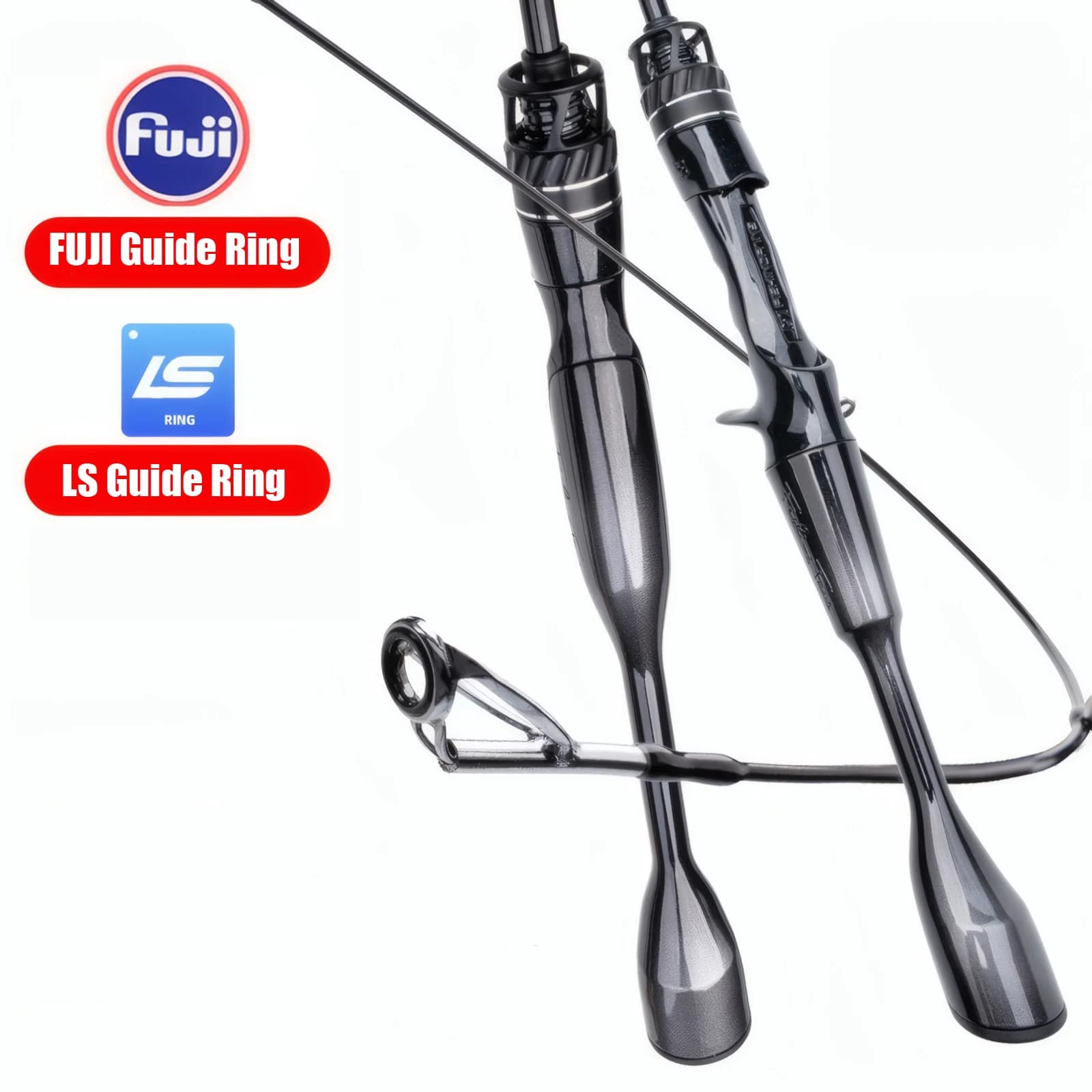 Accessori per canne da pesca con esca ad anello guida FUJI, canna da esca per spinning ultraleggera in fibra di carbonio, attrezzatura per canna da pesca alla trota e carpa