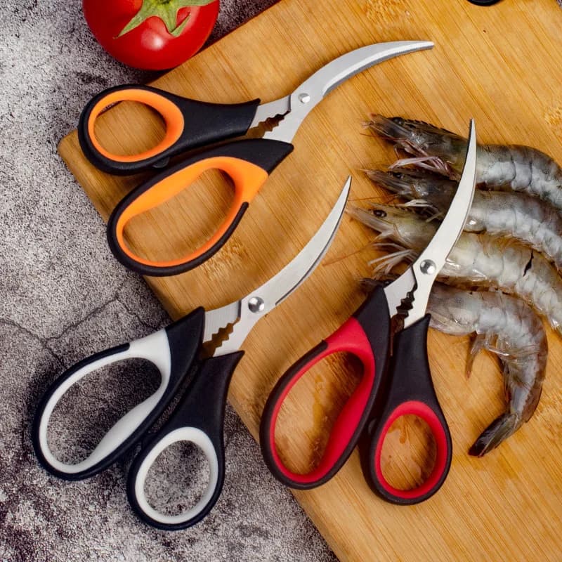 1/3PC Multifunctional Stainless Steel Seafood Scissors Household Crab Shrimp Cutting Kitchen Tool