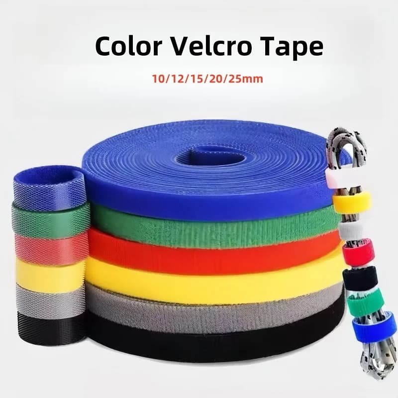 1/5M Fascette per cavi Adesivo riutilizzabile Gancio Anello Fascio di fissaggio Cinghia in nylon Organizzatore Self Clip Holder Cinghie di gestione Fascetta per cavi